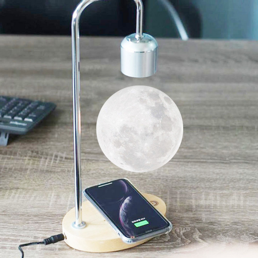 Levitation Moon Lamp with wireless charging battery