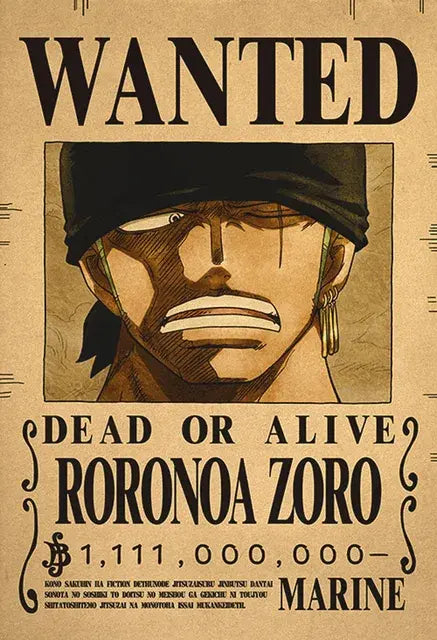 One piece Poster WANTED