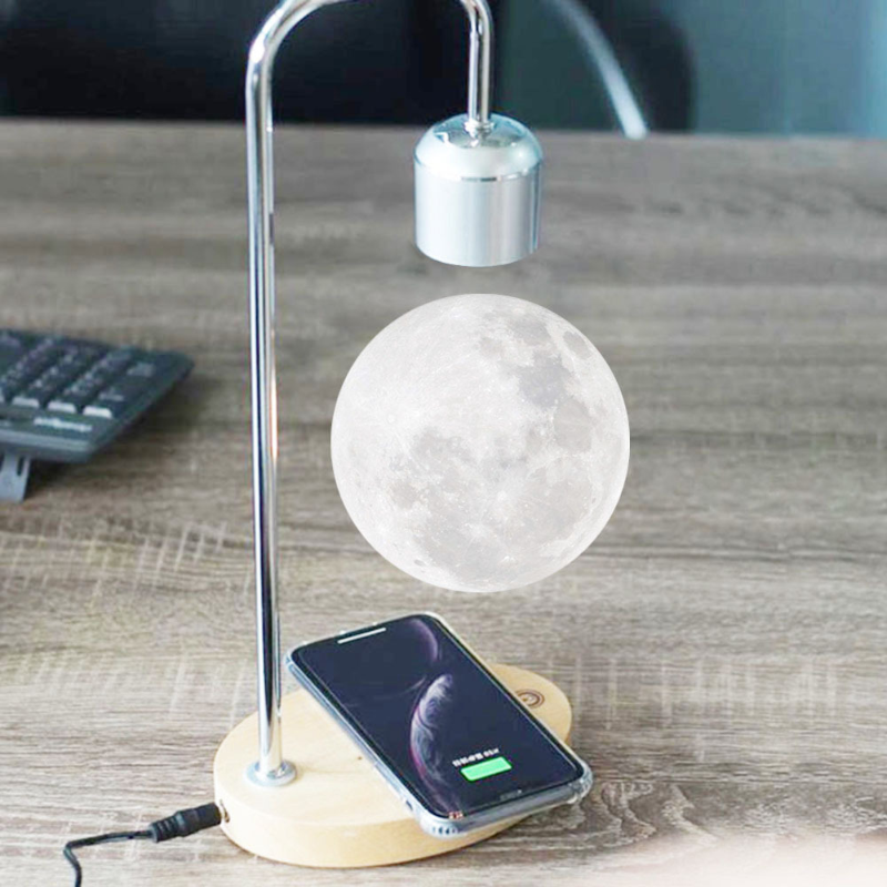 Lampada lunare a levitazione con batteria di ricarica wireless